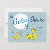 Een Baby shower Ducks Kaart (Voorkant)