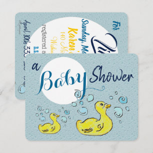 Een Baby shower Ducks Kaart