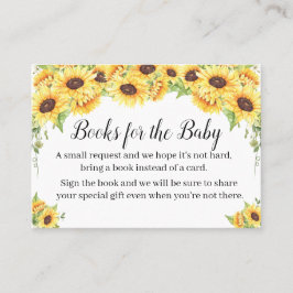 Een baby shower-kaart voor boeken meenemen plaatskaartje