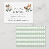 Een baby shower-kaart voor boeken plaatskaartje (Voorkant / Achterkant)