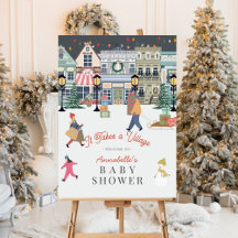 Een Baby shower met een dorpsvakantie is welkom