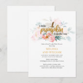 Een Baby shower met kleine pompoenparen Kaart (Voorkant / Achterkant)