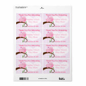 Een Baby shower prikt op het favoriete label (Full Sheet)