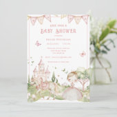 Een Baby shower Princess Invitation Kaart (Staand voorkant)