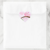 Een Baby shower roze Hart Sticker (Tas)