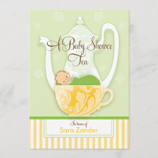 Een Baby shower-Tea-partij | Genderneutraal Kaart