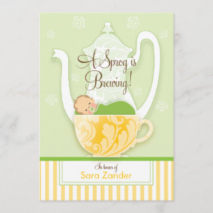 Een Baby shower-Tea-partij Genderneutraal Kaart