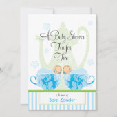 Een Baby shower-Tea-partij  | Tweemaal in dozen Kaart (Voorkant)