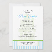 Een Baby shower-Tea-partij | Tweemaal in dozen Kaart (Achterkant)