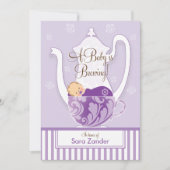Een Baby shower Tea Party - Meisje Kaart (Voorkant)