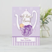 Een Baby shower Tea Party - Meisje Kaart (Staand voorkant)