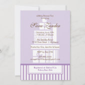 Een Baby shower Tea Party - Meisje Kaart (Achterkant)