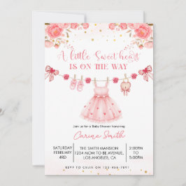 Een baby shower uitnodiging voor een klein lieverd
