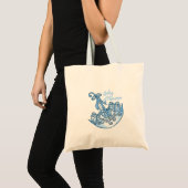 Een Baby shower van een blauwe jongen Tote Bag (Voorkant (product))