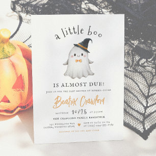 Een Baby shower van een kleine Boo Cute Halloween Kaart