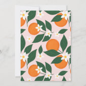 Een Baby shower van een kleine cutie Citrus Oranje Kaart (Achterkant)