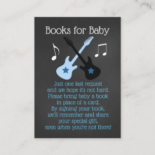 Een Baby shower van het  Book Request Cards Informatiekaartje