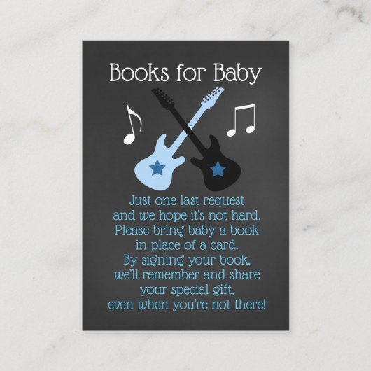 Een Baby shower van het  Book Request Cards Informatiekaartje (Voorkant)