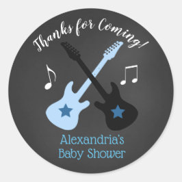 Een Baby shower van Rockstar om Stickers te redden