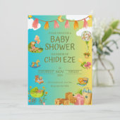 Een Baby shower viering Kaart (Staand voorkant)