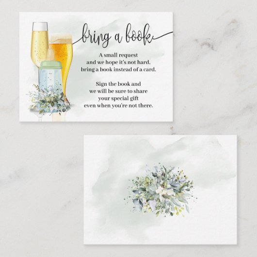 Een Baby shower voor boekbellenbundels toevoegen Plaatskaartje (Voorkant / Achterkant)