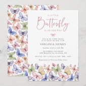 Een Baby Shower voor een Klein Vlindertje Kaart (Voorkant / Achterkant)