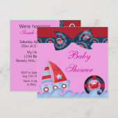 Een Baby shower voor het leven van meisjes Zee Kaart (Voorkant / Achterkant)