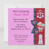 Een Baby shower voor het leven van meisjes Zee Kaart (Achterkant)