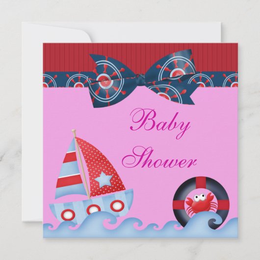 Een Baby shower voor het leven van meisjes Zee Kaart (Voorkant)