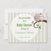 Een Baby showers uilenuitnodiging Kaart (Voorkant)