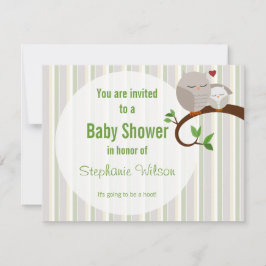 Een Baby showers uilenuitnodiging Kaart