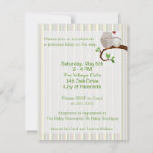 Een Baby showers uilenuitnodiging Kaart (Achterkant)