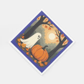 Een Baby-spookverzamelaar en een enorme pompoen ui Servet (Hoek)