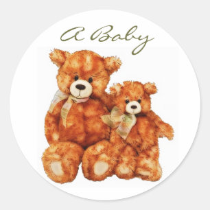 Een Baby Teddy Bear Envelope Seal Stickers