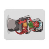 Een Baby Tyrannosaurus rex zittend in een hoge sto Magneet (Horizontaal)