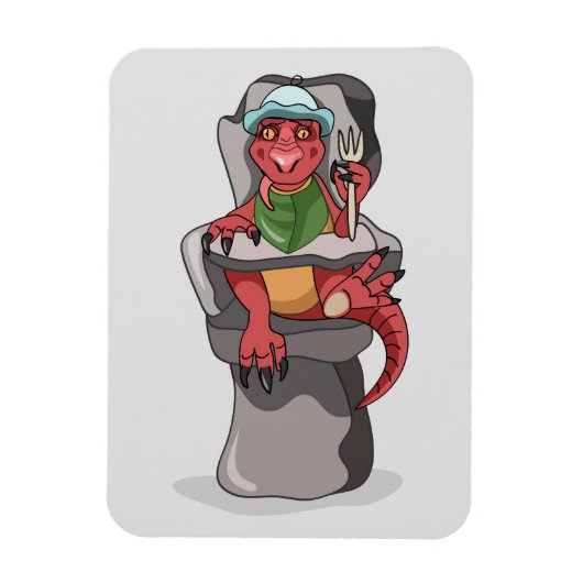 Een Baby Tyrannosaurus rex zittend in een hoge sto Magneet (Verticaal)