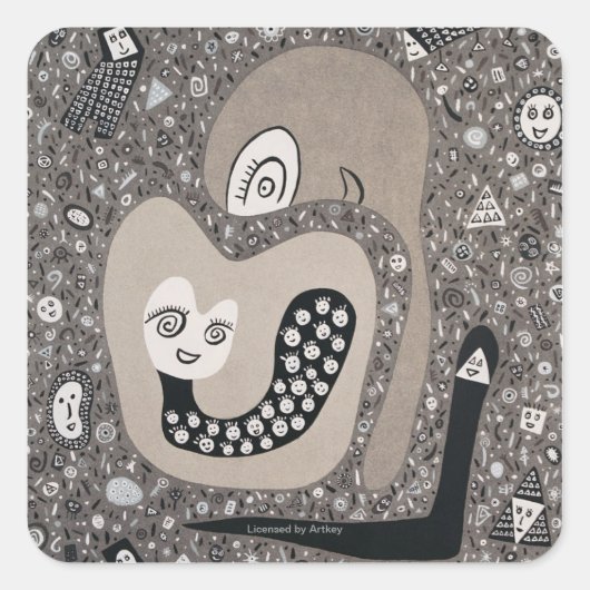 Een Baby verwachten Vierkante Sticker (Voorkant)