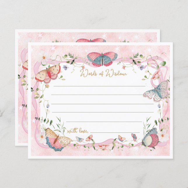 Een Baby vlinder is onderweg Baby shower advies (Voorkant / Achterkant)