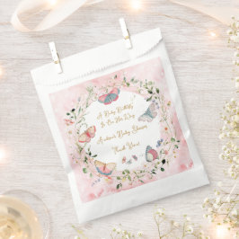 Een Baby-vlinder is onderweg naar het Baby shower Bedankzakje