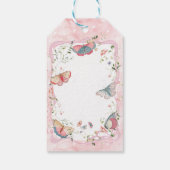 Een Baby-vlinder is onderweg naar het Baby shower Cadeaulabel (Achterkant)