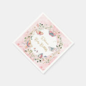 Een Baby-vlinder is onderweg naar het Baby shower Servet (Hoek)