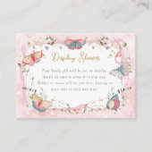 Een Baby-vlinder is onderweg om te douchen Informatiekaartje (Voorkant)