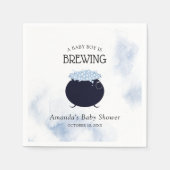 Een babyjongen breekt halloween Baby shower Servet (Voorkant)