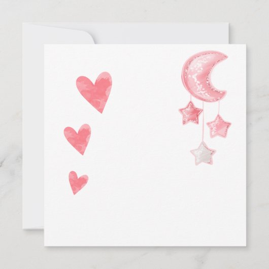 Een babymeisje met een mooie boodschap kaart (Achterkant)