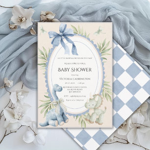 Een Babysauraus is op komst Cute Baby Shower Kaart