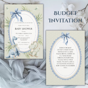 Een Babysauraus is op komst Sage Green Budget Baby Kaart