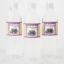 Een baby'tje op komst waterfles etiket