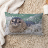 Een babyzeehond die surft kussen (Deken)