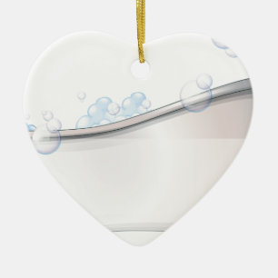 Een badkuip keramisch ornament