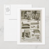 Een bakkerij en bakselmateriaal, van 'Encyclope Briefkaart (Voorkant / Achterkant)